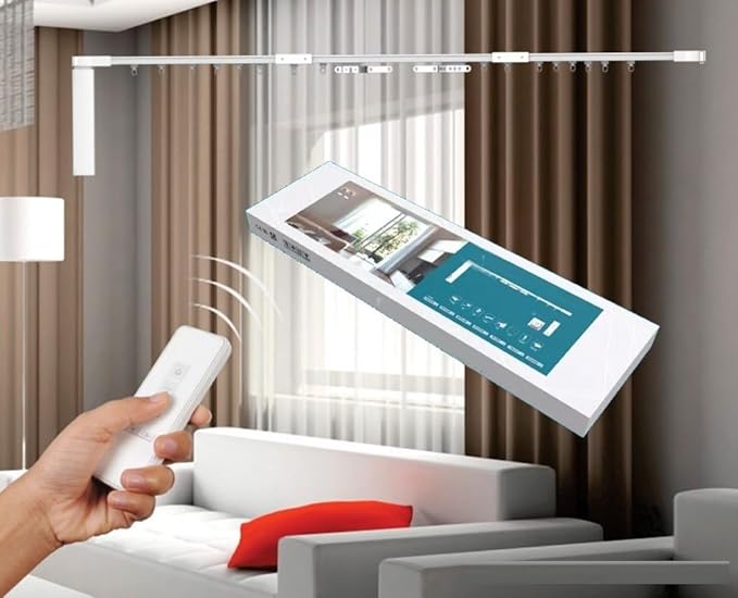 Wave Smart Home Curtain Track With Alexa/Google Home Control & Remote